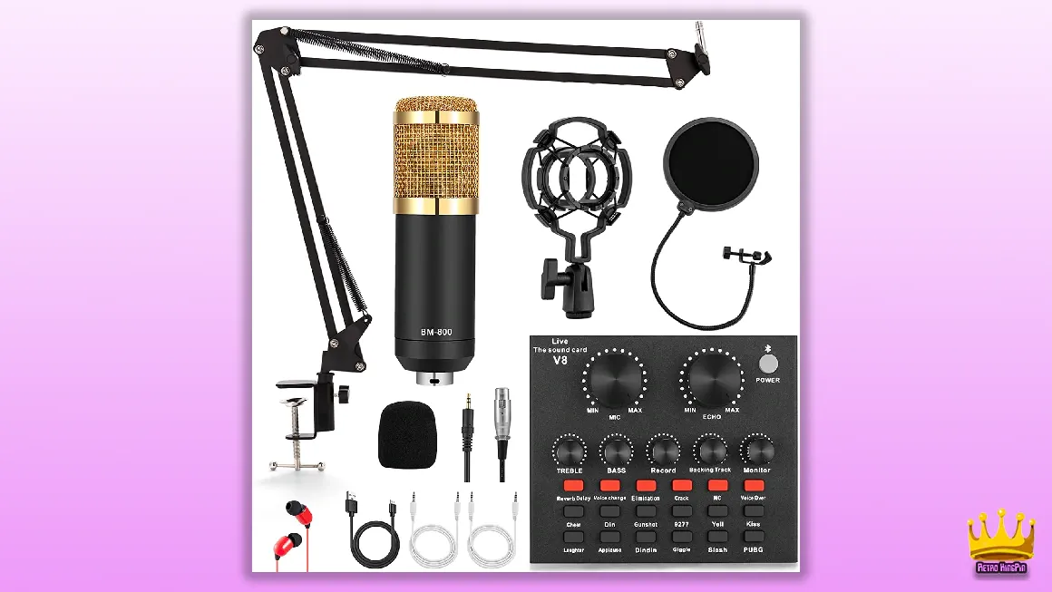 best condenser mic under 50 ALPOWL Professional Podcast Equipment Bundle