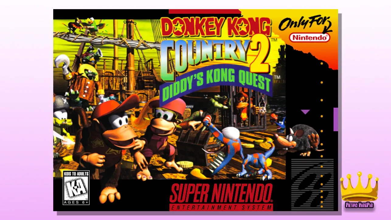 Best Co-Op Multiplayer SNES Games Donkey Kong Country 2: Diddy's Kong Quest