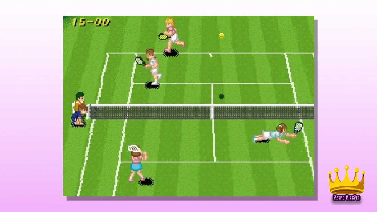 Best Co-Op Multiplayer SNES Games Super Tennis 2
