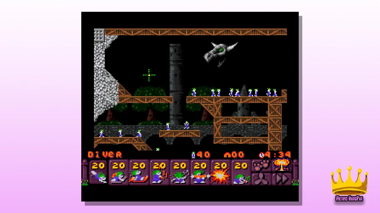 SNES Puzzle Games Lemmings 2 The Tribes