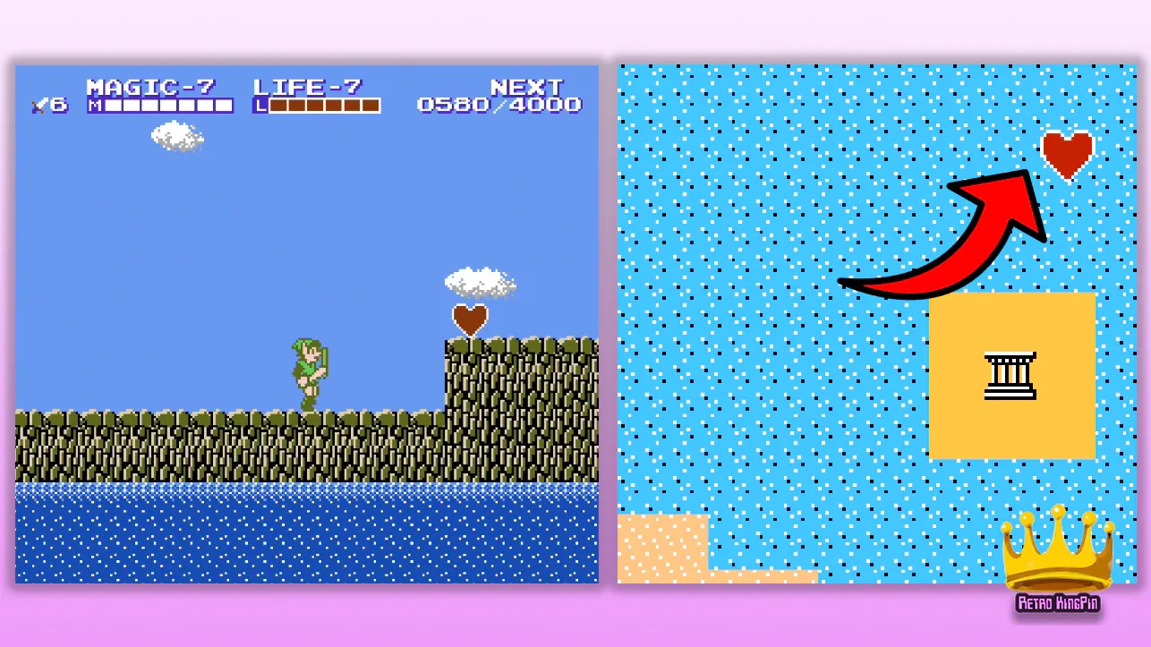 Zelda 2: Finding All Heart Containers 3